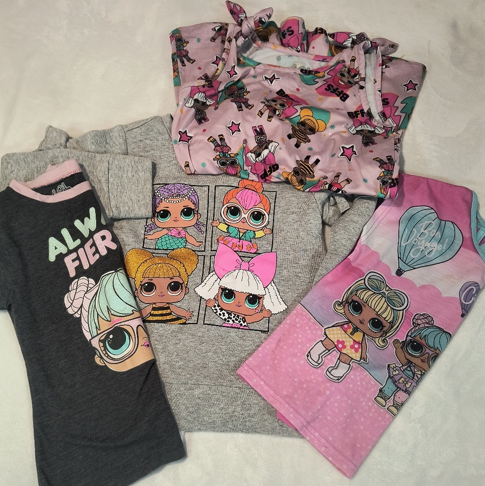 L.O.L. Surprise! Girls 4-Piece Clothing Lot – Sizes 6 & 7